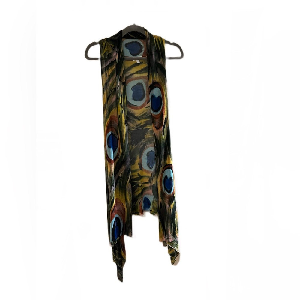 Adore Peacock Feather Kimono/Duster/Scarf